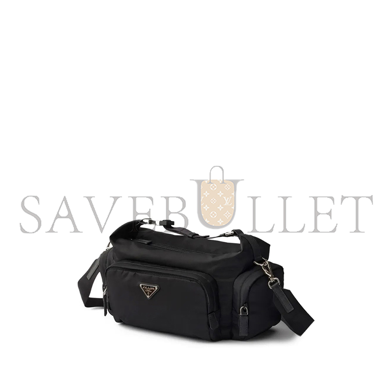 Pra*a RE-NYLON AND SAFFIANO-LEATHER SHOULDER BAG 2VH213 (26*20*14cm)